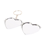 Зеркало брелок складное двухстороннее в форме сердца из натурального камня Лазурит Stone Mirrors варинант исполнения - 3 | Loft Concept в Твери