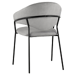 Серый стул с обивкой из искусственной замши Alexis варинант исполнения - 5 | Loft Concept в Твери