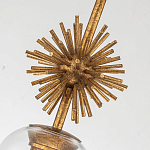 Подвесной светильник золотого цвета с колоколообразным стеклянным плафоном и декоративным элементом Elstead Lighting варинант исполнения - 5 | Loft Concept в Твери