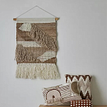 Панно из шерсти и хлопка с узором Beige Calista Cascade варинант исполнения - 5 | Loft Concept в Твери