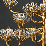 Люстра золотая в виде растения Golden Flower Glade варинант исполнения - 5 | Loft Concept в Твери