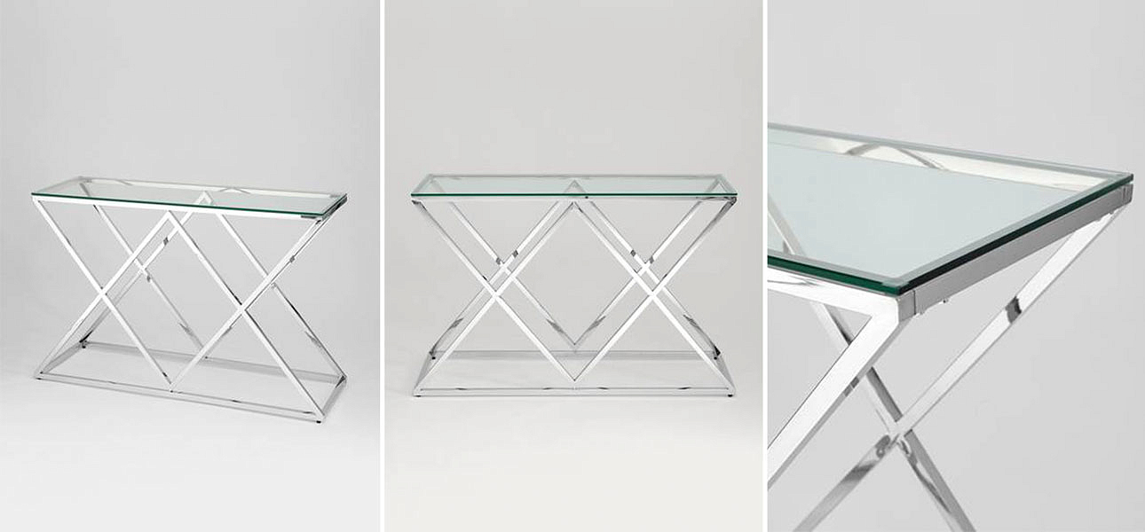 Консоль Geometry Rhombus Silver Консоль Geometry Rhombus Silver - Loft-Concept в Твери