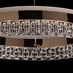 Люстра в виде кольца золотого цвета с прозрачными вставками Radiant Rail варинант исполнения - 8 | Loft Concept в Твери