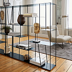 Книжный стеллаж из металла Menzie Square Metal Rack варинант исполнения - 3 | Loft Concept в Твери