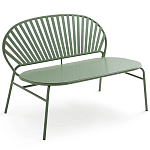Зелёная скамья из стали Goodwin Metal Bench Green варинант исполнения - 1 | Loft Concept в Твери