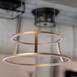 Люстра золотого цвета с 2-мя светодиодными кольцами Eurofase варинант исполнения - 7 | Loft Concept в Твери
