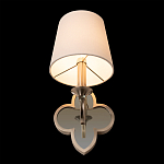 Бра с белым текстильным абажуром и фигурным основанием с зеркальной вставкой Vitorino варинант исполнения - 23 | Loft Concept в Твери