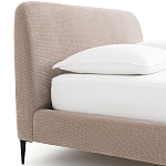 Кровать с обивкой велюр Hazel Velour Beige Bed варинант исполнения - 5 | Loft Concept в Твери