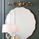 Золотое настенное зеркало Yvon Mirror варинант исполнения - 1 | Loft Concept в Твери