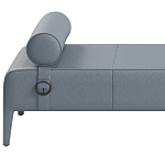 Кушетка Cuba из натуральной кожи с валиком  варинант исполнения - 2 | Loft Concept в Твери