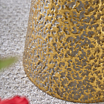 Журнальный столик с конусообразной основой и текстурной поверхностью золотого цвет Ethnic Metal варинант исполнения - 4 | Loft Concept в Твери