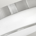 Потолочный светильник для ванных комнат цвета никель с плафоном из опалового стекла и декоративными держателями Hinkley варинант исполнения - 3 | Loft Concept в Твери