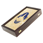 Нарды настольные из натурального камня лазурит и долерит Backgammon from Stone варинант исполнения - 13 | Loft Concept в Твери