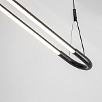 Светодиодная люстра Black LED Circle and Oval Lamp варинант исполнения - 4 | Loft Concept в Твери