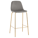 Барный стул на золотистых ножках VENDRAMIN Grey варинант исполнения - 1 | Loft Concept в Твери