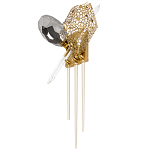 Бра с 2-мя плафонами из стекла и металла и вертикальными подвесками Gilded Mirage  варинант исполнения - 5 | Loft Concept в Твери