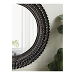 Зеркало круглое с текстурированным дизайном рамы Helios варинант исполнения - 6 | Loft Concept в Твери