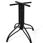 Стол обеденный с круглой столешницей из керамики на четырех черных ножках Sand Ceramics варинант исполнения - 5 | Loft Concept в Твери