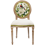 Стул бежевый из натурального бука с изображением птиц и цветов Blooming Red Birds варинант исполнения - 1 | Loft Concept в Твери