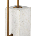 Торшер с прямоугольным абажуром на белом мраморном основании Asymmetry on Marble варинант исполнения - 2 | Loft Concept в Твери