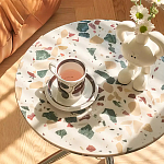 Дизайнерский журнальный стол с круглой столешницей на изогнутых стальных ножках Obafaby варинант исполнения - 3 | Loft Concept в Твери