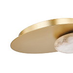 Бра с овальным основанием золотого цвета  и плафоном из алебастра Shaw Lighting варинант исполнения - 3 | Loft Concept в Твери