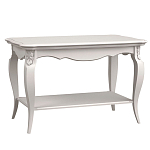 Стол журнальный белый из массива бука с полкой в стиле прованс White Provence варинант исполнения - 1 | Loft Concept в Твери