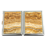 Портсигар с газовой зажигалкой из натурального камня Оникс Stone Cigarettes Cases варинант исполнения - 4 | Loft Concept в Твери