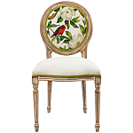 Стул бежевый из натурального бука с изображением птица в саду Blooming Birds варинант исполнения - 1 | Loft Concept в Твери