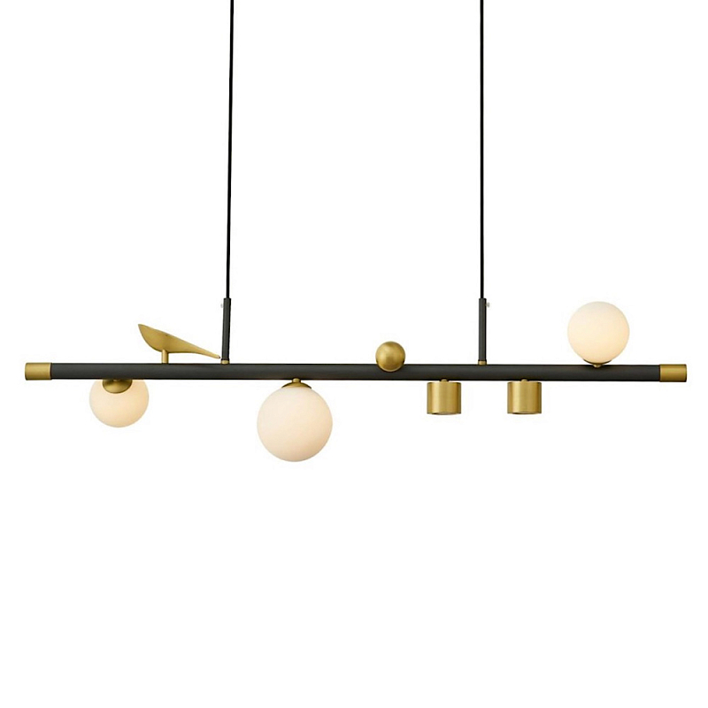 Подвесной светильник Black NOMI Черный матовый матовое золото Белый в Твери | Loft Concept 