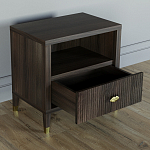 Прикроватная тумбочка с полкой Elsa Dreams Walnut  варинант исполнения - 2 | Loft Concept в Твери