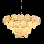 Люстра подвесная четырехъярусная с подвесками в форме дисков Cryptocrystalline Stone варинант исполнения - 2 | Loft Concept в Твери