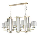 Люстра прямоугольной формы с 8-ю цилиндрическими плафонами из стекла Laurent варинант исполнения - 5 | Loft Concept в Твери