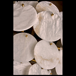 Люстра трехъярусная с подвесками из округлых элементов Cryptocrystalline Stone варинант исполнения - 3 | Loft Concept в Твери