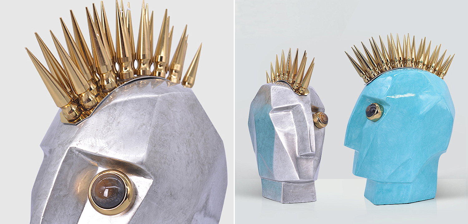 Аксессуар Kelly Wearstler Head Trip Sculpture Silver Аксессуар Kelly Wearstler Head Trip Sculpture Silver - Loft-Concept в Твери