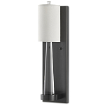 Бра на прозрачном штативе с тканевым абажуром в форме цилиндра Conciseness варинант исполнения - 3 | Loft Concept в Твери