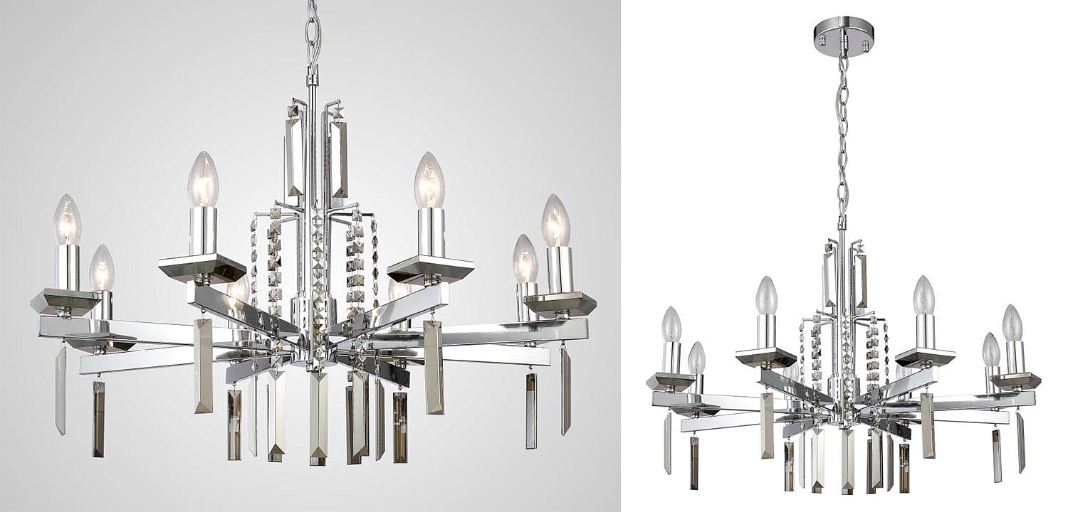 Люстра Vivien Crystal Chrome Chandelier 8 Люстра Vivien Crystal Chrome Chandelier 8 - Loft-Concept в Твери