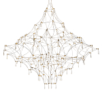 Люстра с тонким металлическим каркасом цвета хром Quasar варинант исполнения - 2 | Loft Concept в Твери