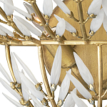 Бра золотого цвета с белыми стеклянными лепестками Hanging Flowers варинант исполнения - 1 | Loft Concept в Твери