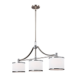 Люстра линейная с 3-мя белыми цилиндрическими плафонами Feiss варинант исполнения - 2 | Loft Concept в Твери