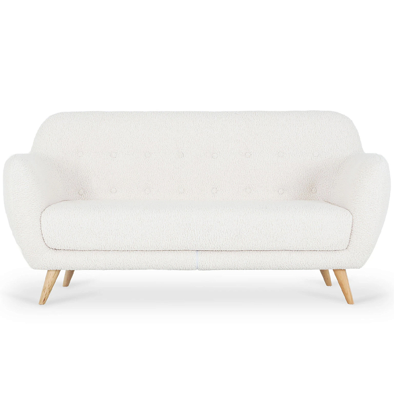 Диван двухместный Palmer Boucle Sofa Молочный Древесина Диван двухместный Palmer Boucle Sofa Молочный Древесина в Твери | Loft Concept