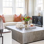 Тумба черная из дерева двухдверная Geometric Double Door Nightstand варинант исполнения - 6 | Loft Concept в Твери