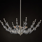 Люстра  с круглыми прозрачными шарами на серебряном каркасе Silver Stalk варинант исполнения - 4 | Loft Concept в Твери
