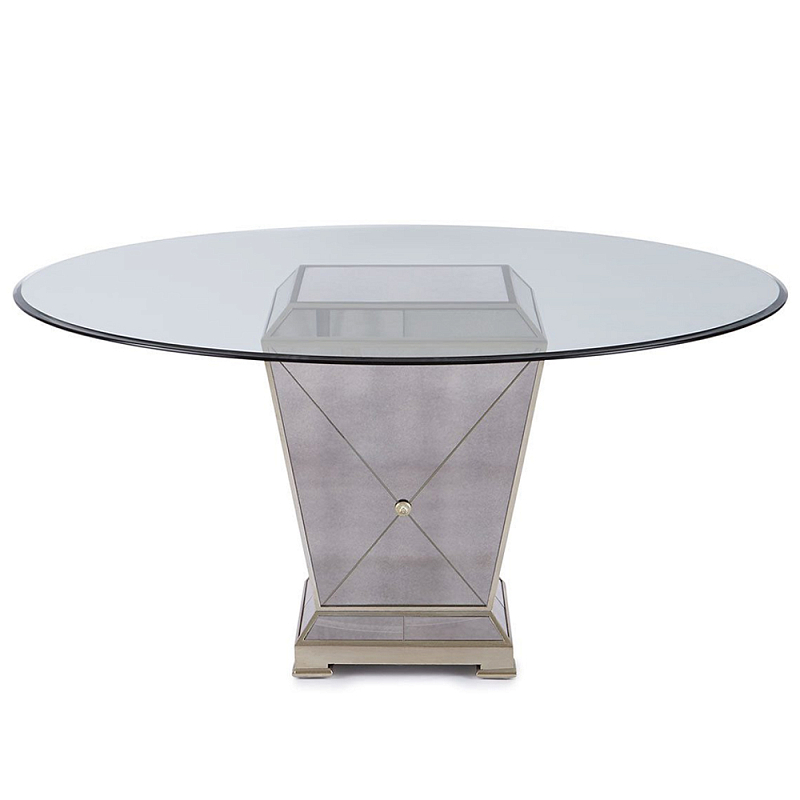 Стол обеденный круглый на зеркальном основании Spectacular Table Шампань Прозрачный Стол обеденный круглый на зеркальном основании Spectacular Table Шампань Прозрачный в Твери | Loft Concept