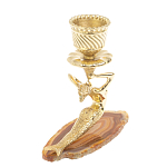 Подсвечник из натурального камня агат светло-коричневый Stone Candlestick варинант исполнения - 4 | Loft Concept в Твери