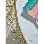 Журнальный столик с столешницей из мрамора на металлическом основании Table Vertical Planes варинант исполнения - 2 | Loft Concept в Твери