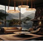 Люстра в форме обруча из натурального камня Minerals of Light варинант исполнения - 5 | Loft Concept в Твери