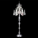 Торшер с 12-ю белыми текстильными абажурами и хрустальными подвесками Lustre Reverie варинант исполнения - 4 | Loft Concept в Твери