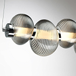 Подвесной светильник линейный с 7-ю рифлеными стеклянными шарами Marcelh Light варинант исполнения - 9 | Loft Concept в Твери