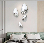 Абстрактная скульптура на стену в виде капли воды Water Outline варинант исполнения - 6 | Loft Concept в Твери